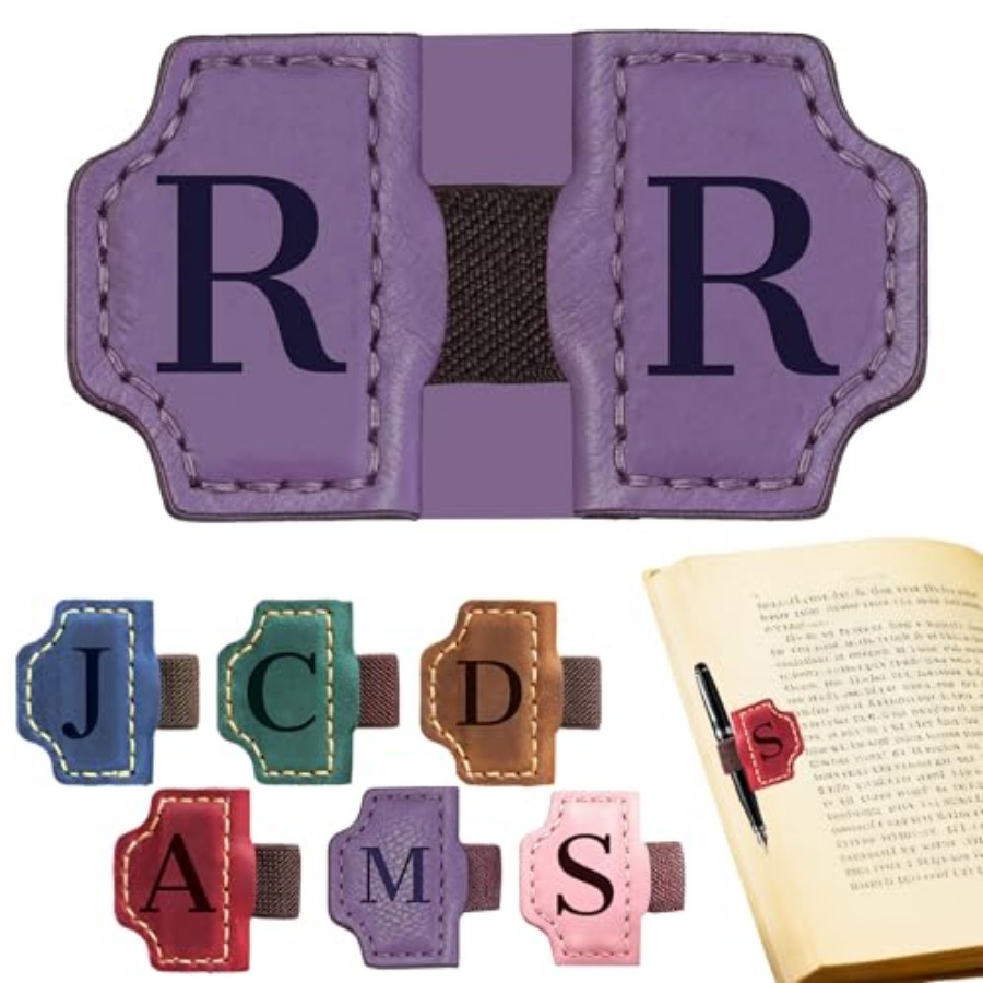 Bookmark Magnetic Clip - Personlized Magnetic Leather Bookmarks with Pen