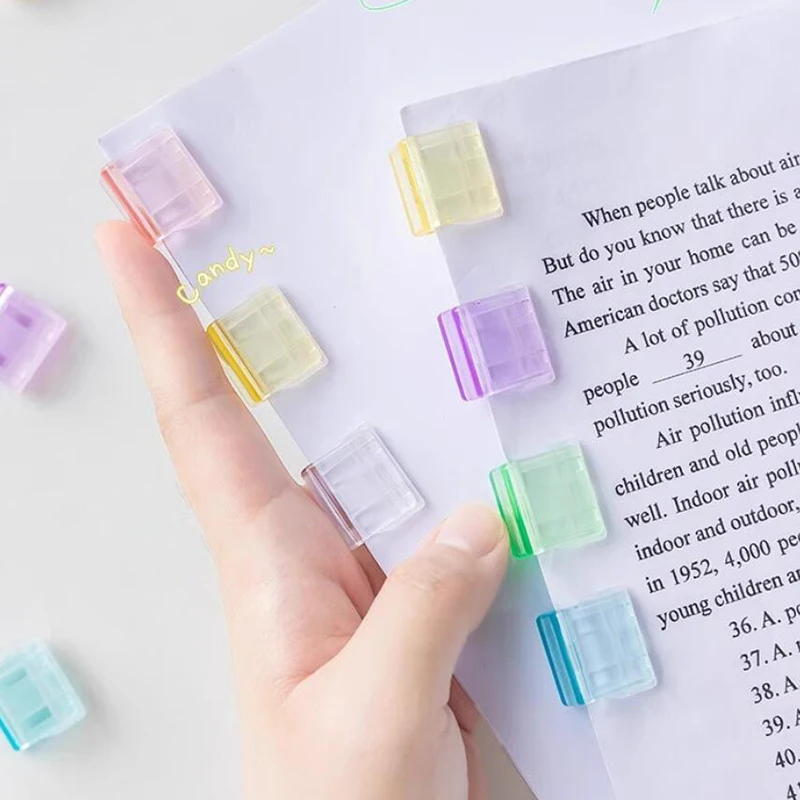 Binder Clip Assorted - 5/10pcs Staples Paperclips Kawaii Transparent Paper