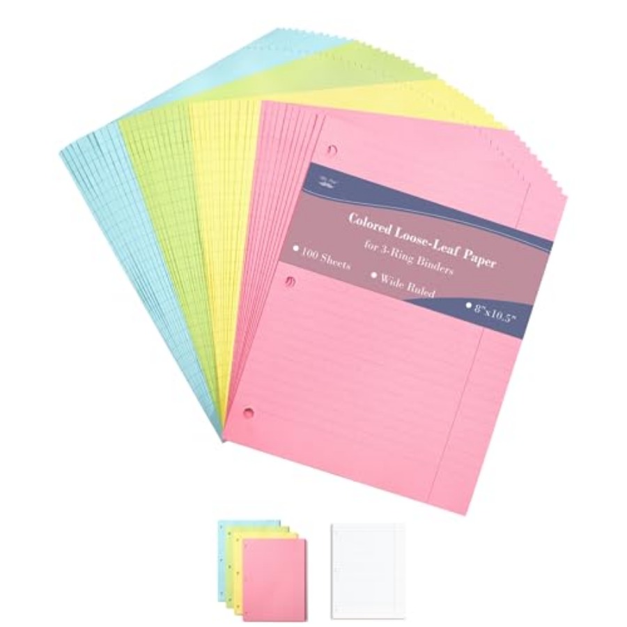 Paper Punch 3 Hole - Mr. Pen- Colored Loose Leaf Paper