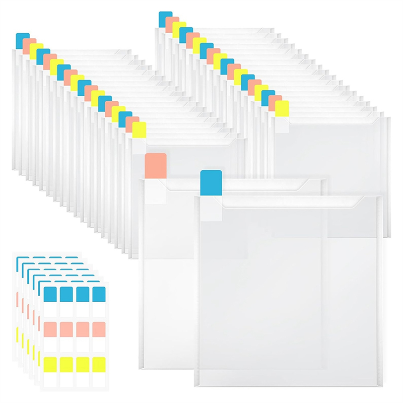 Cardstock Paper Pack - Scrapbook Paper Organizer 60 Pack Clear