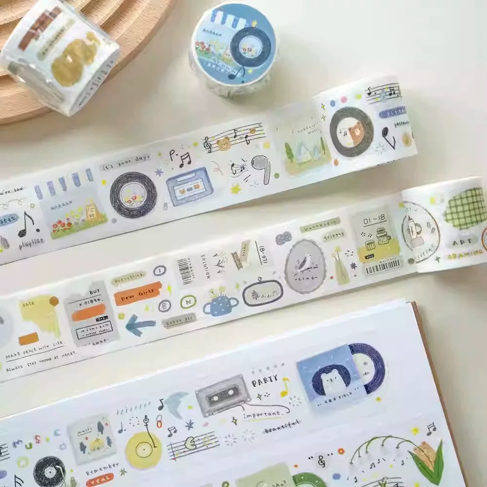 Washi Tape Set - Orange Studio Vintage Retro Note Little