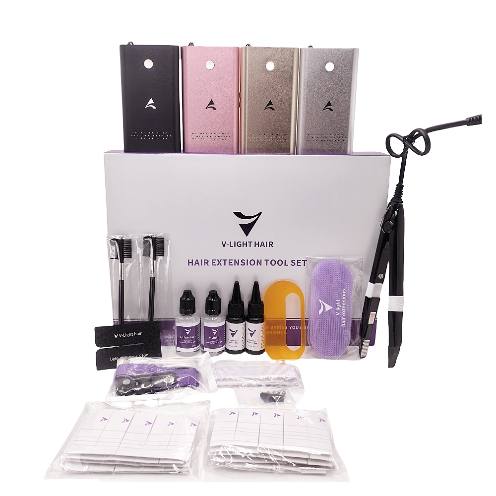 Glue Stick Pack - V-Light Technology Hair Extension Set with