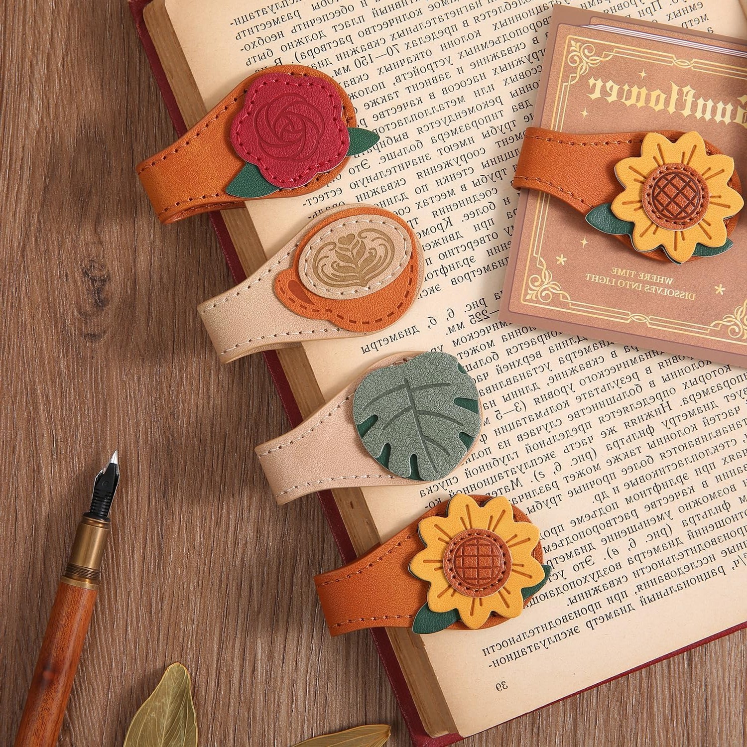 Bookmark Magnetic Clip - Personalized magnetic bookmark, retro magnetic leather
