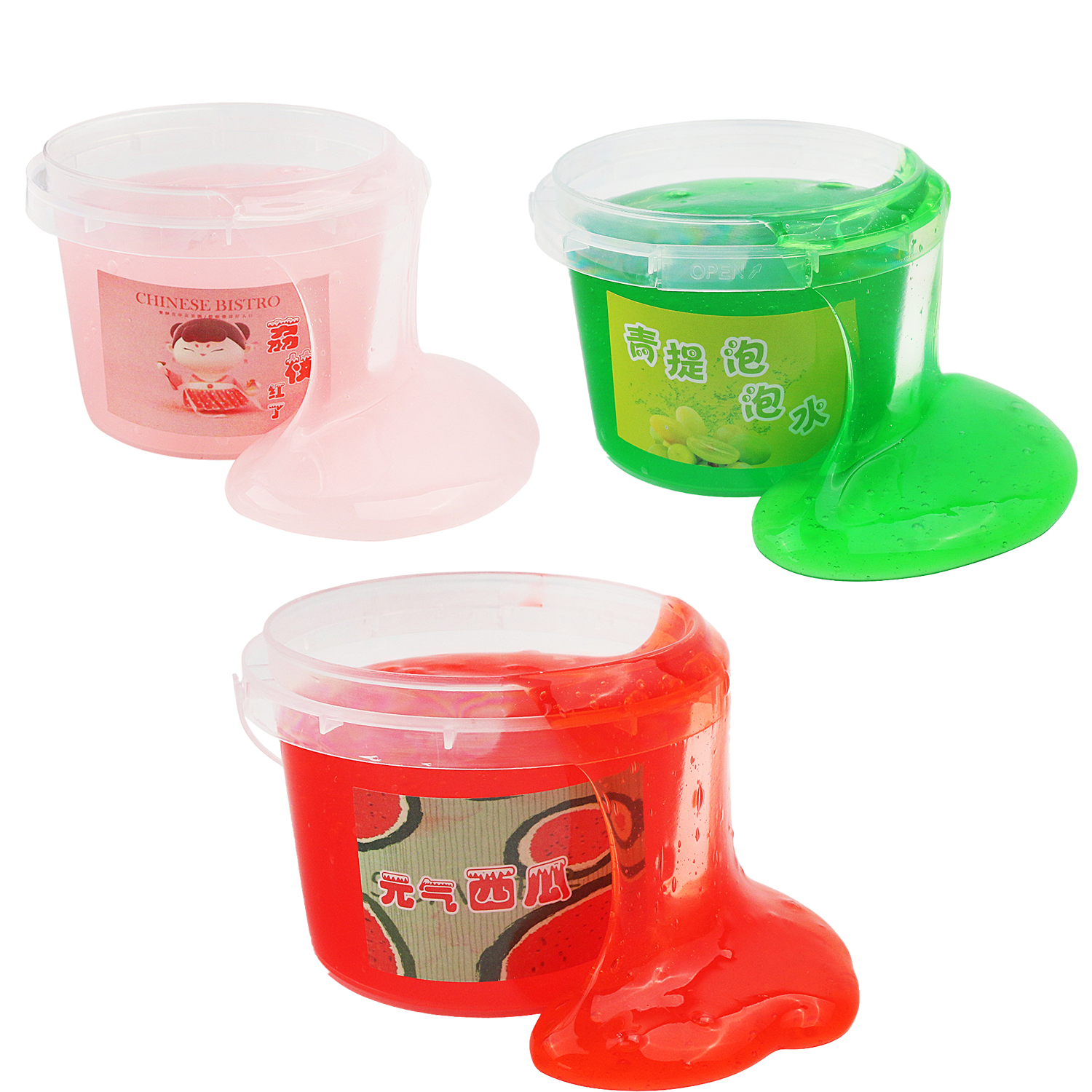 Glue Stick Pack - Handheld bucket, slime foam glue, fake