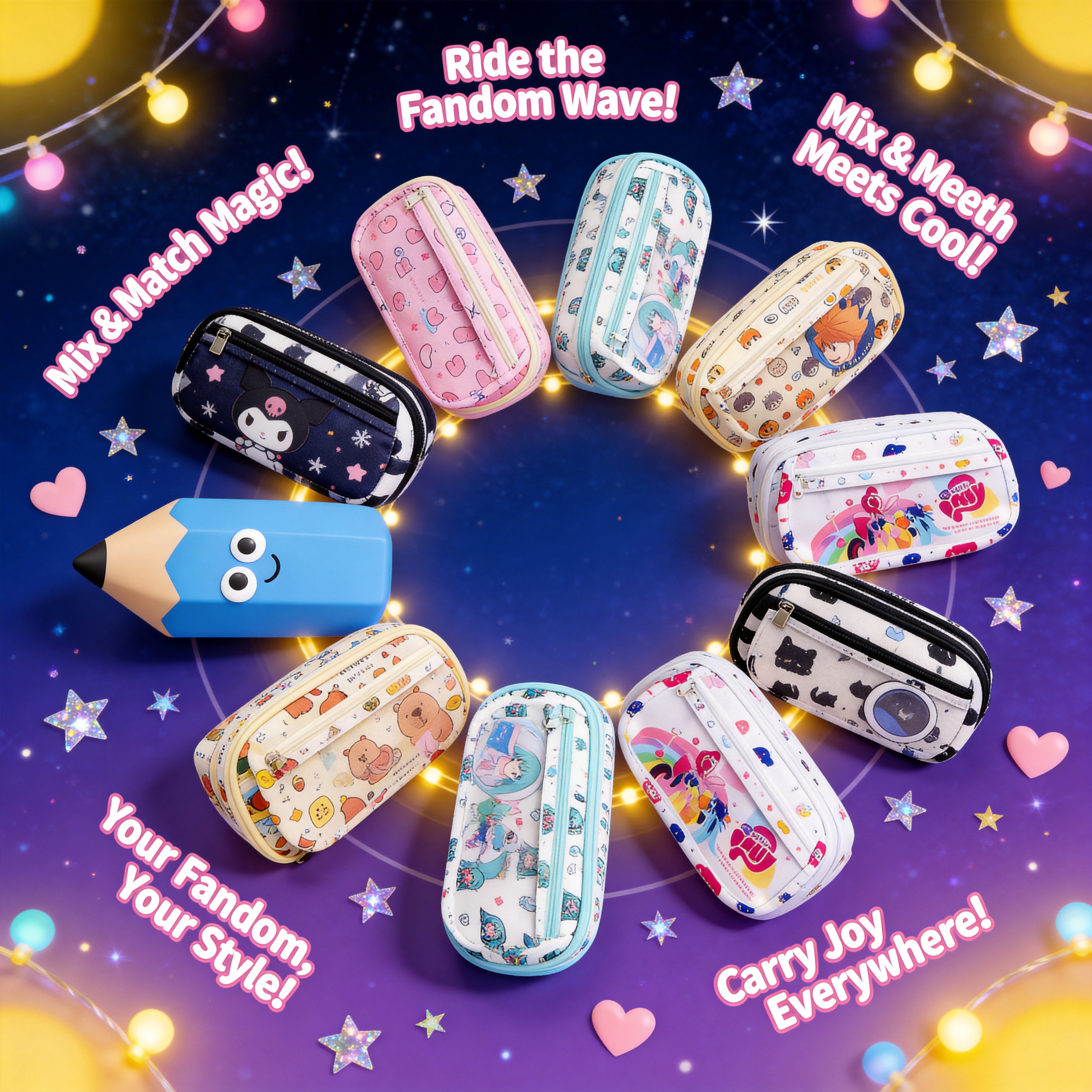 Pencil Case Large - Hatsune Miku Cute Large Capacity Pencil