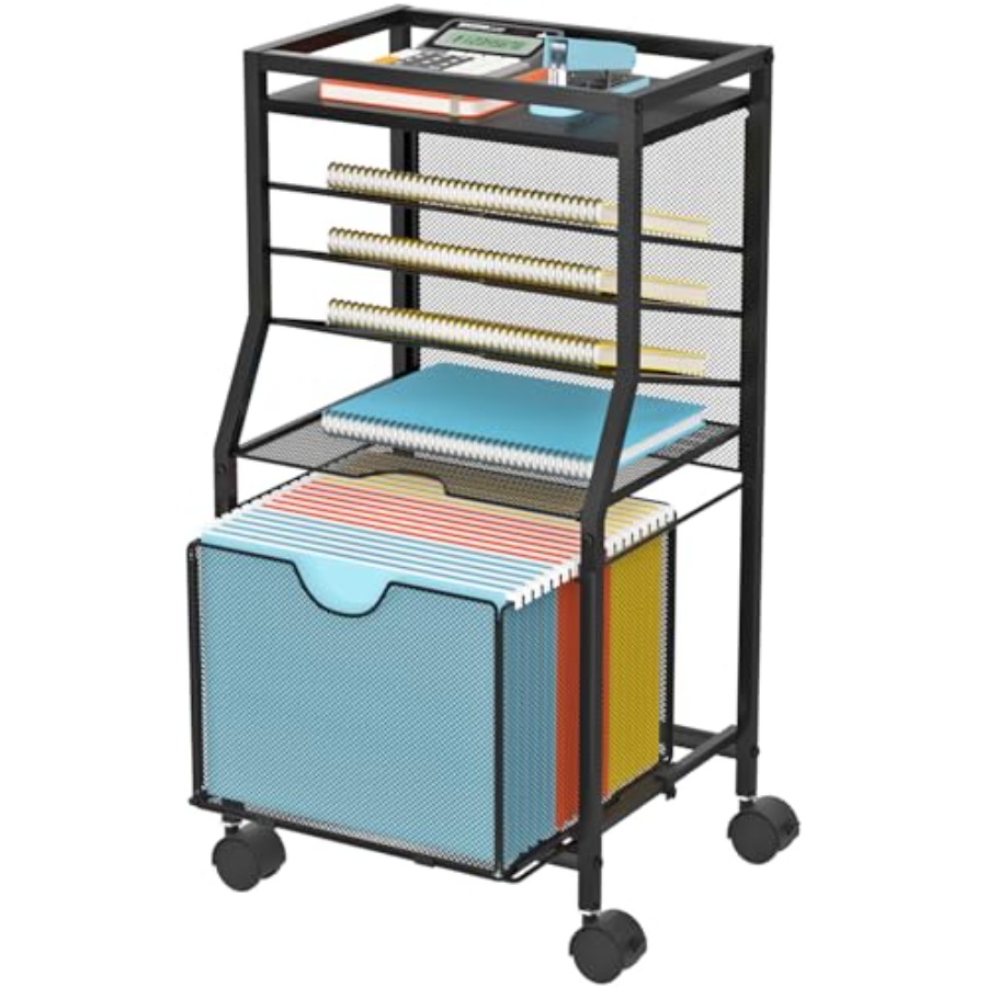 File Folder Hanging - Rolling File Cart 6-Tier Desk File