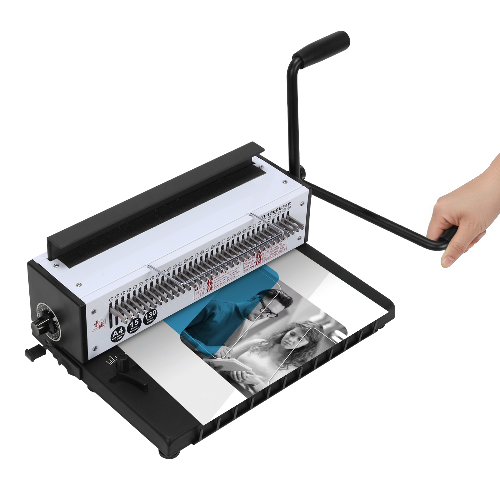 Paper Punch 3 Hole - 1500B34R Round Hole Binding Machine Punch