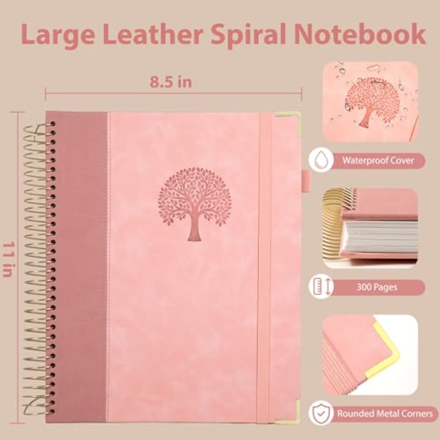 Hardcover Spiral Notebook 8.5