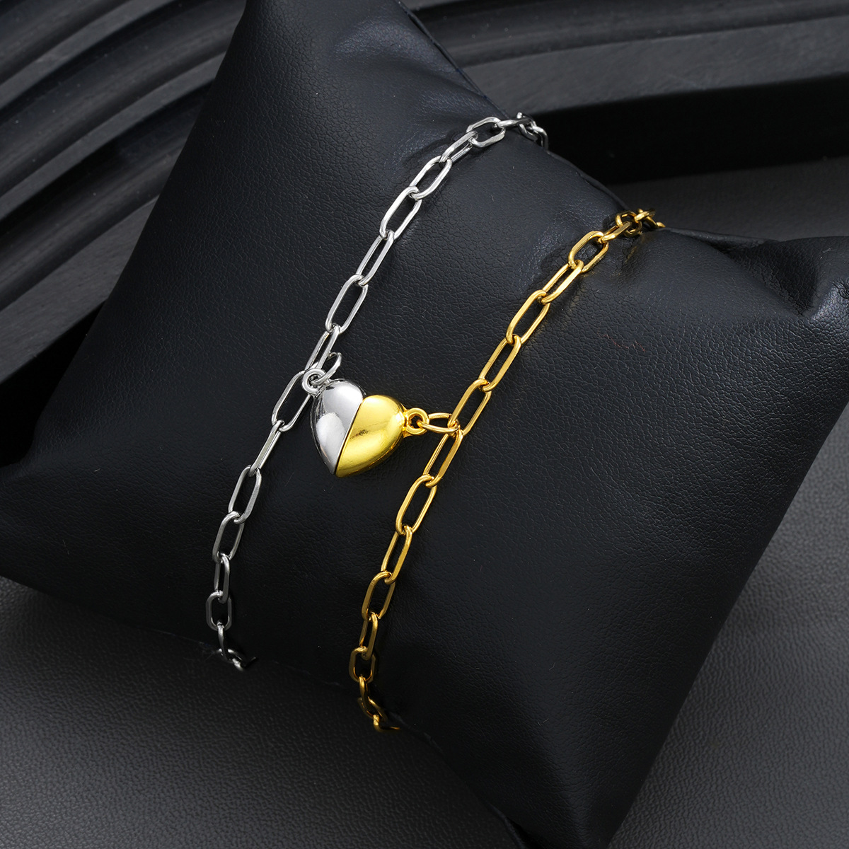 Magnetic Heart Couple Bracelet - Paperclip Magnetic Set reseña y precio