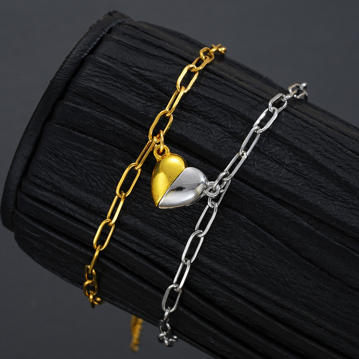 Magnetic Heart Couple Bracelet - Paperclip Magnetic Set reseña y precio