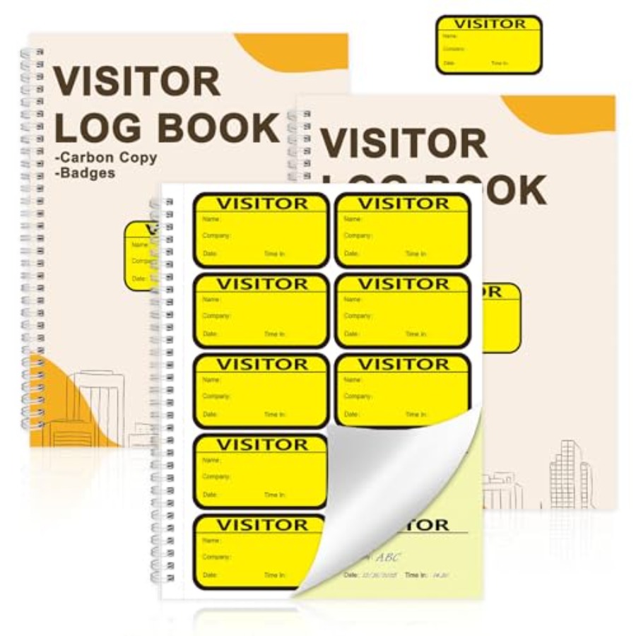 Pack Visitor Badges with Carbo - Carbon Copy Book reseña y precio