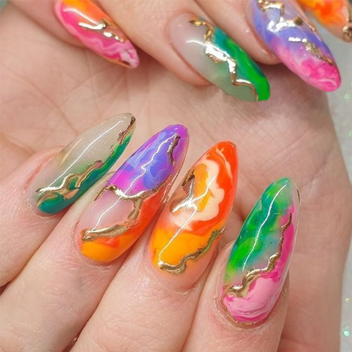 Press on Nails Almond Shaped M - Glue Stick Pack reseña y precio