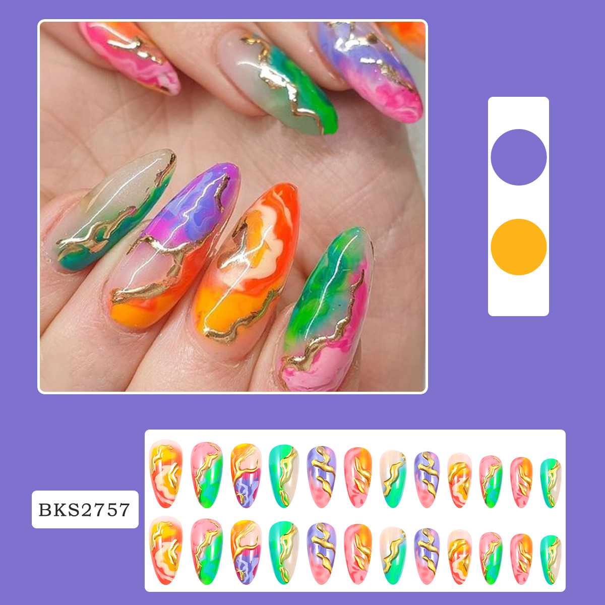 Press on Nails Almond Shaped M - Glue Stick Pack reseña y precio