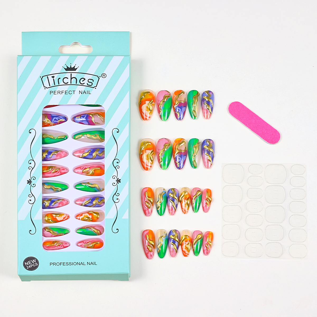 Press on Nails Almond Shaped M - Glue Stick Pack reseña y precio