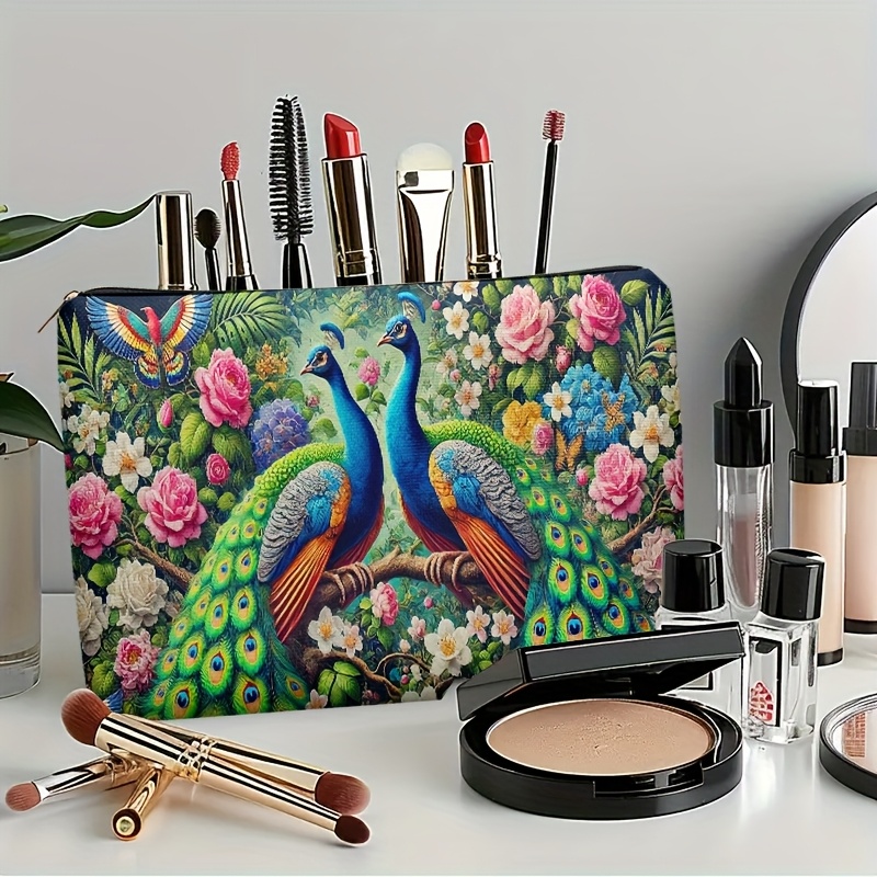 Cosmetic bag 1 piece, peacock  - Ideal Stationery & Office Supply reseña y precio