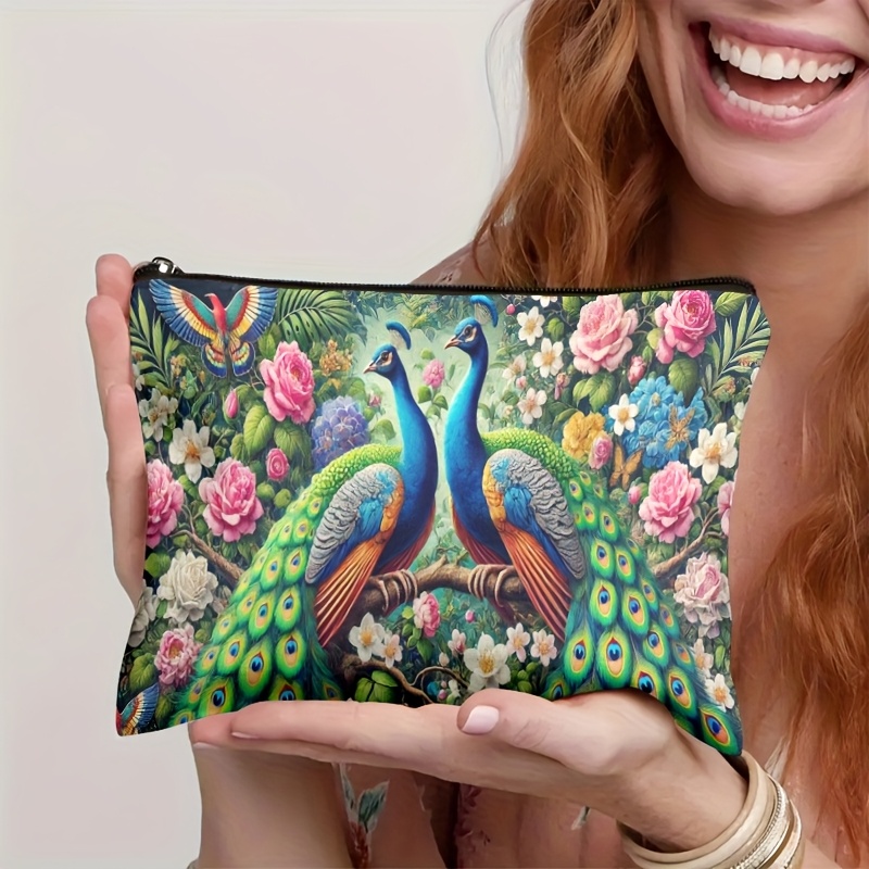 Cosmetic bag 1 piece, peacock  - Ideal Stationery & Office Supply reseña y precio