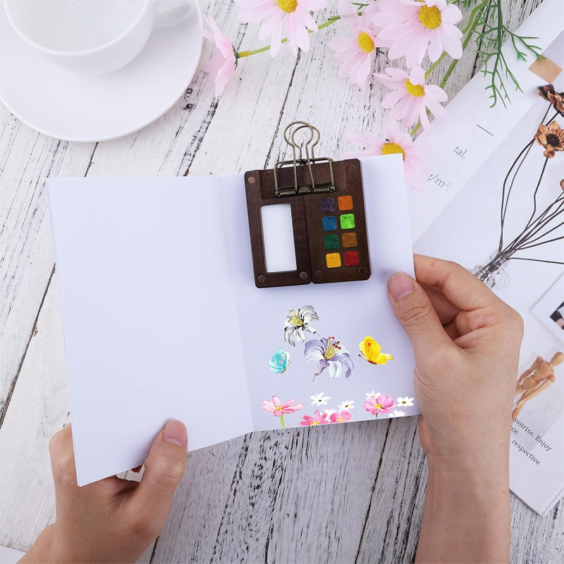 Portable Watercolor Set Travel - Binder Clip Assorted reseña y precio