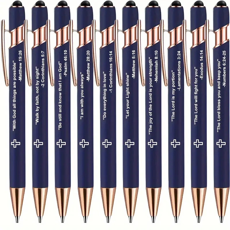 10pcs inspirational Bible pens - Ideal Stationery & Office Supply reseña y precio