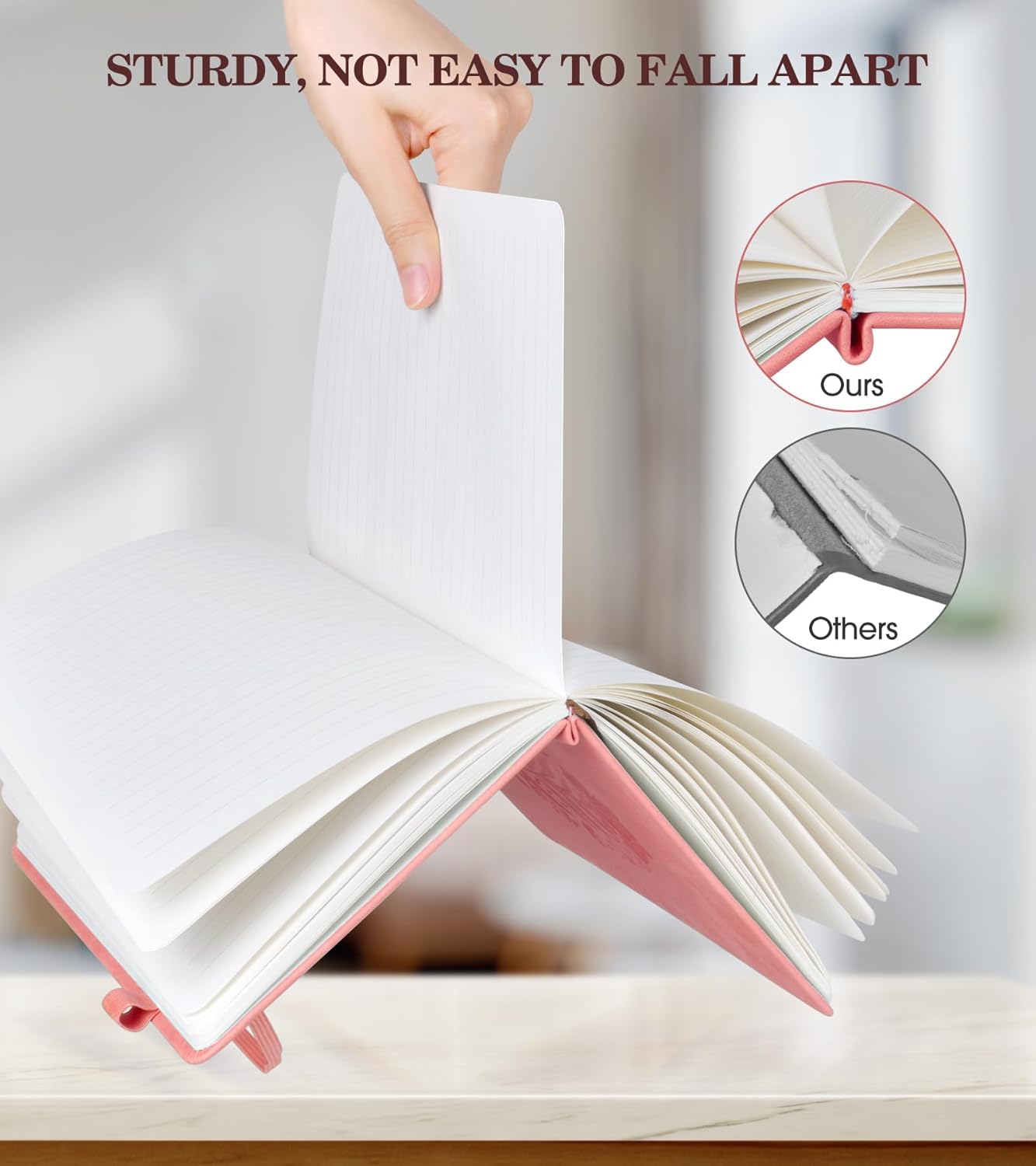 A5 Pink Hardcover Leather Jour - Journal Leather Hardcover reseña y precio
