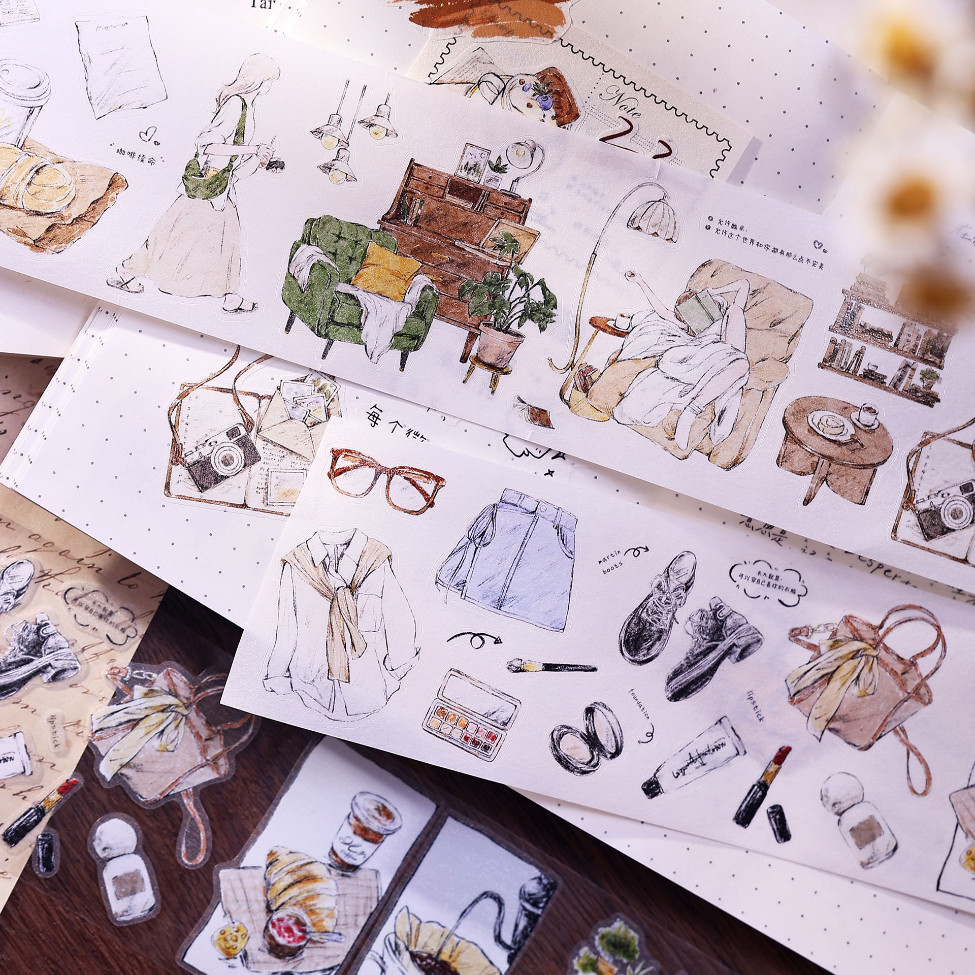 XiaoBaiJia Studio Vintage Girl - Washi Tape Set reseña y precio