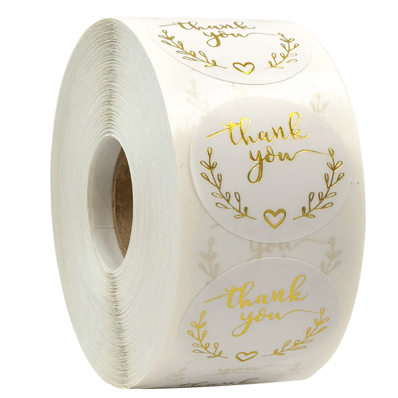 100-500pcs Gold Thank You Stic - Stationery Supplies Business reseña y precio