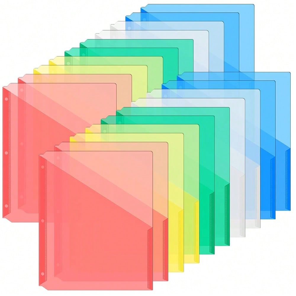 Maitys 30 Pack Binder Pockets  - Paper Punch 3 Hole reseña y precio