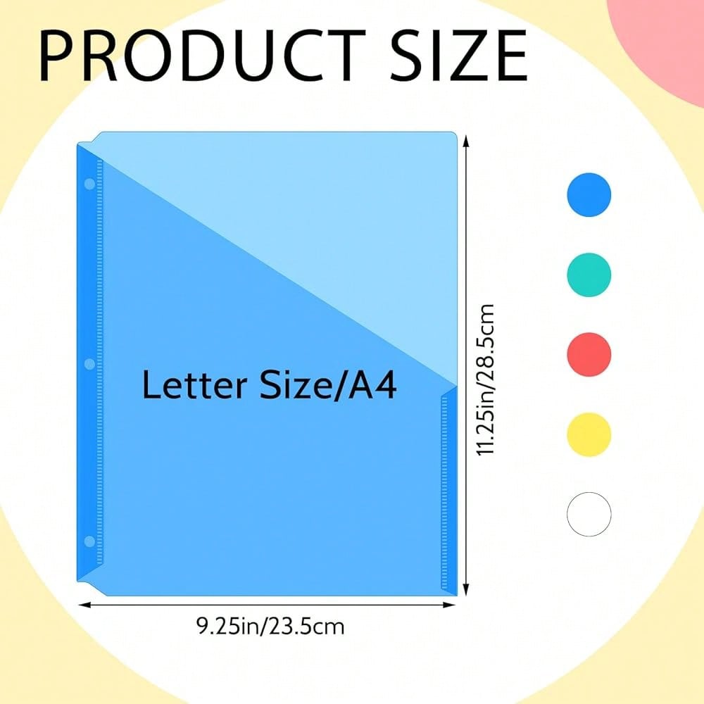 Maitys 30 Pack Binder Pockets  - Paper Punch 3 Hole reseña y precio