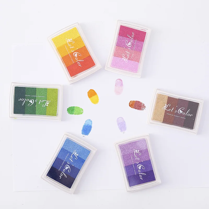 1PCS 4 colors Inkpad Ink stamp - Self Inking Stamp reseña y precio