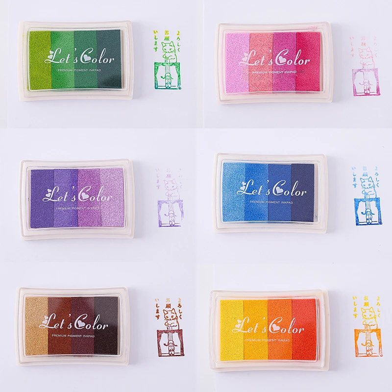 1PCS 4 colors Inkpad Ink stamp - Self Inking Stamp reseña y precio