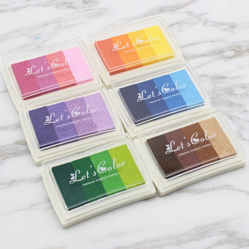 1PCS 4 colors Inkpad Ink stamp - Self Inking Stamp reseña y precio