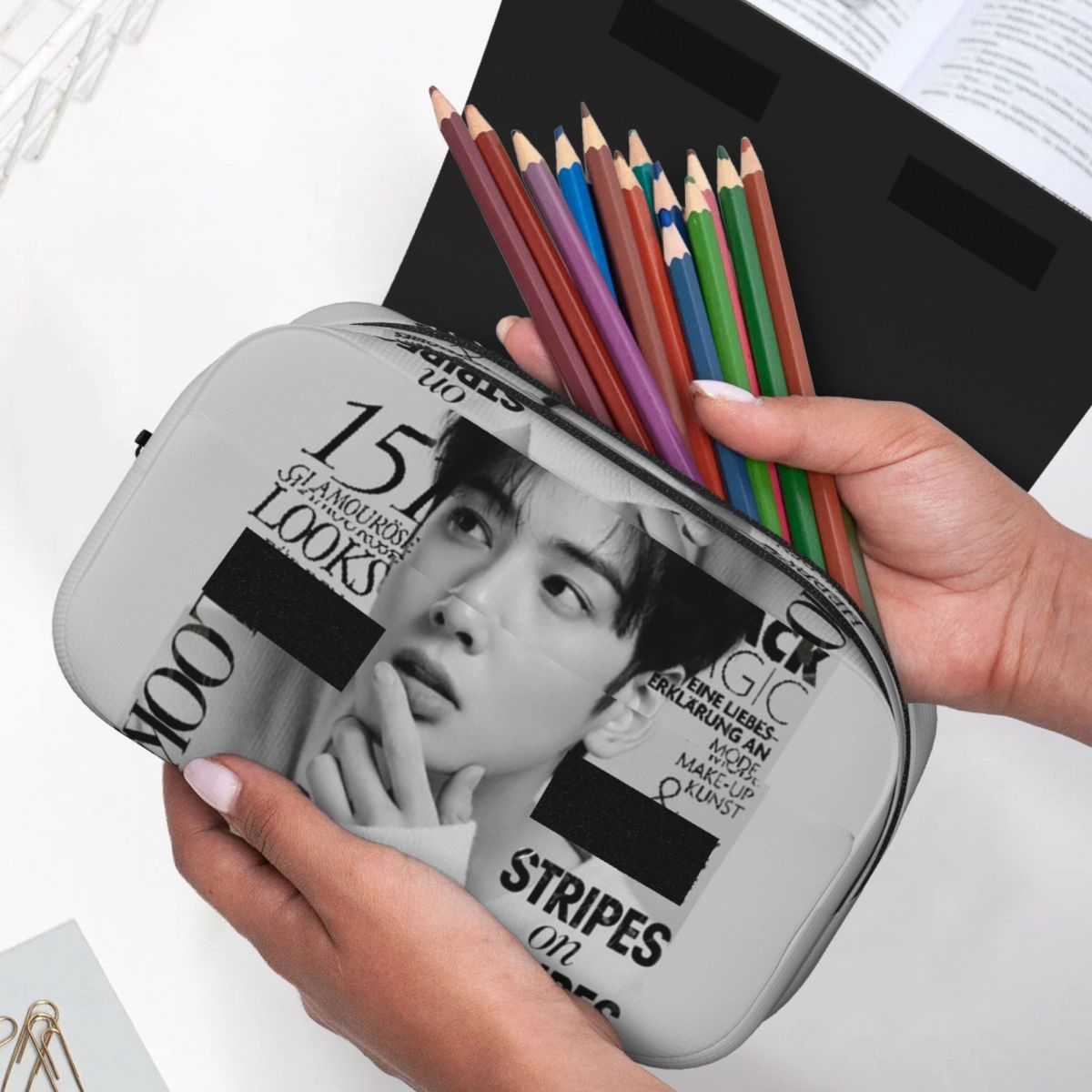 Cha EunWoo Kpop Astro Pencil C - Stationery And Office Supply Chain reseña y precio