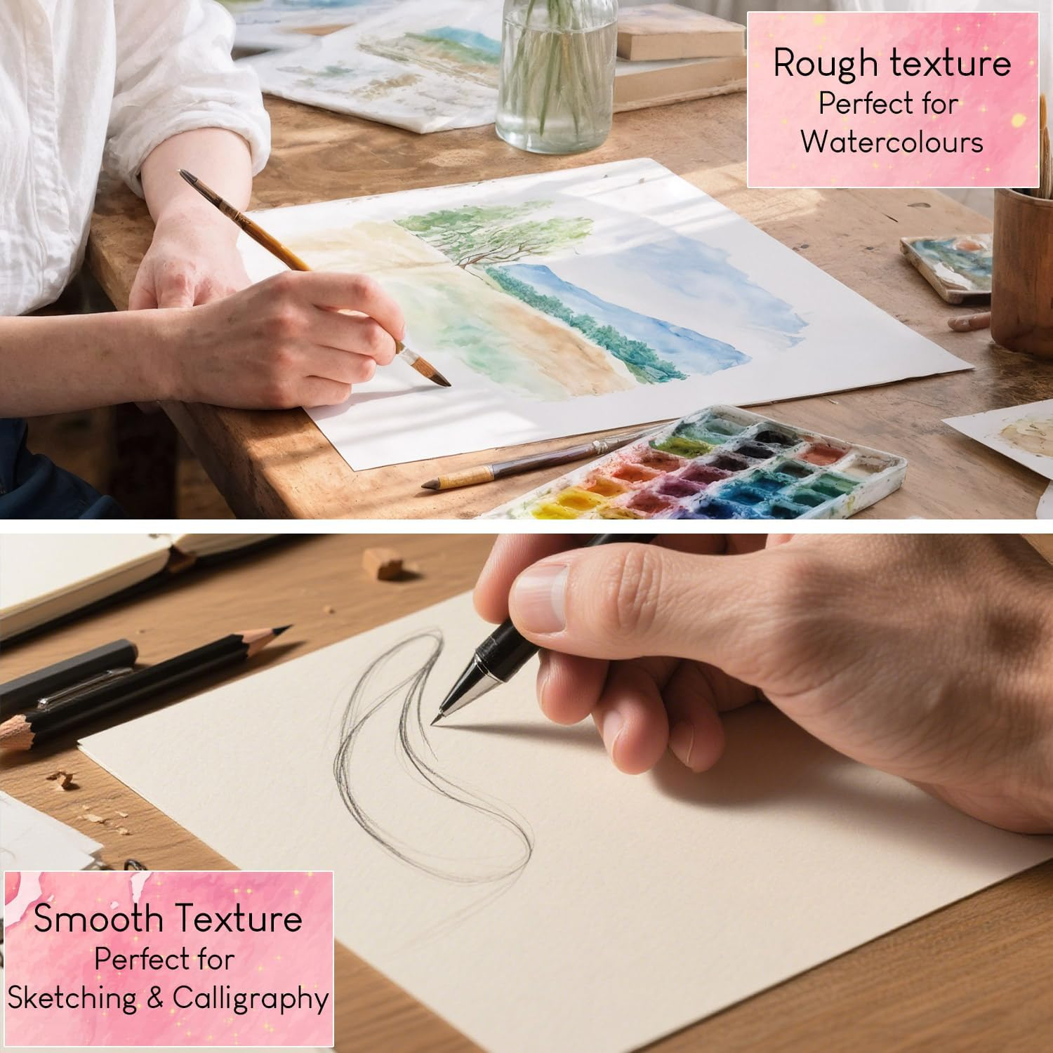 210x210mm Square Watercolor Pa - Art Sketchbook Ring reseña y precio