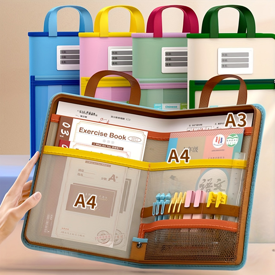 L-shaped A4 file bag, large op - Stationery Supplier reseña y precio