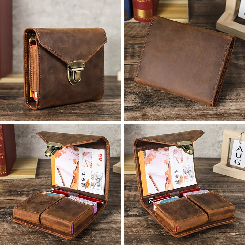 Luxury Retro Leather Notebook  - Office Stationery Supply Business reseña y precio