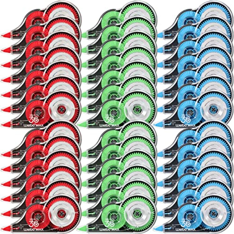 54 Pack Correction Tape Bulk W - Correction Fluid White reseña y precio
