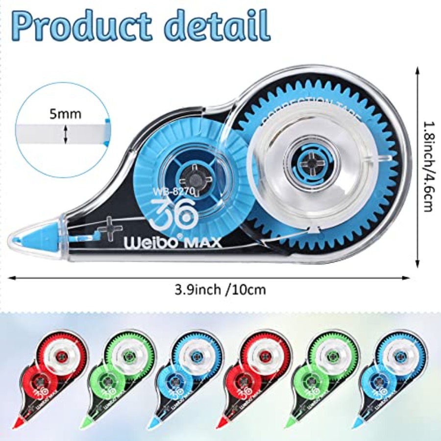 54 Pack Correction Tape Bulk W - Correction Fluid White reseña y precio