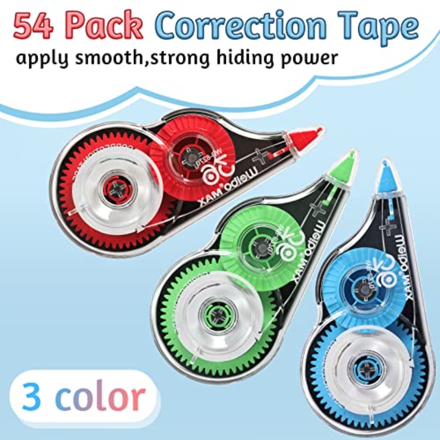 54 Pack Correction Tape Bulk W - Correction Fluid White reseña y precio