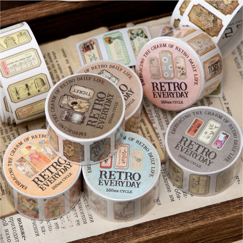 25mm*2m Vintage Letter Washi D - Washi Tape Set reseña y precio