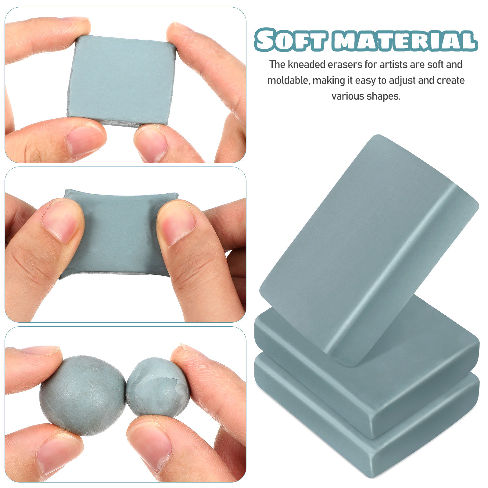 12Pcs Kneaded Erasers Moldable - Rubber Eraser Kneaded reseña y precio