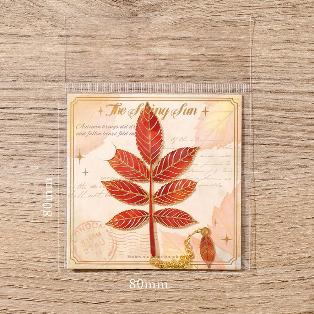 Metal Leaves Bronzing Bookmark - Stationery And Office Supply Chain reseña y precio