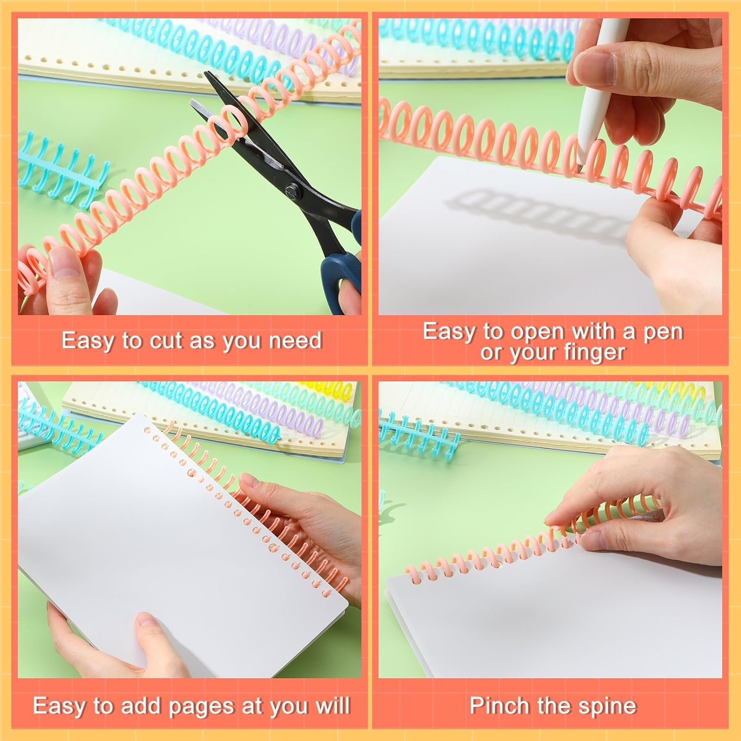 50 Pcs Comb Binding Spines 1/2 - Binding Comb Plastic reseña y precio
