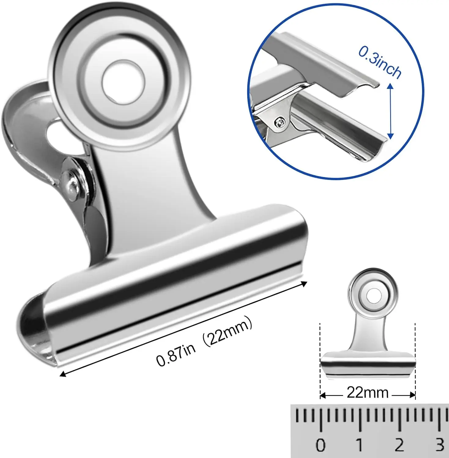 40/20PCS  Set Mini 21x23mm Met - Binder Clip Assorted reseña y precio