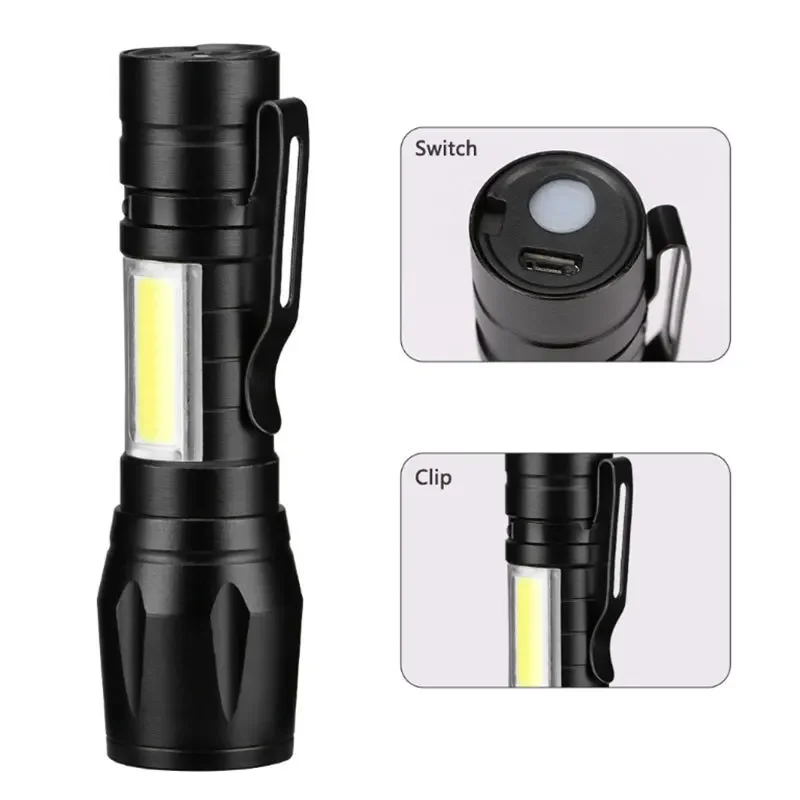 Mini LED Flashlight COB+XPE Po - Stationery Supply reseña y precio