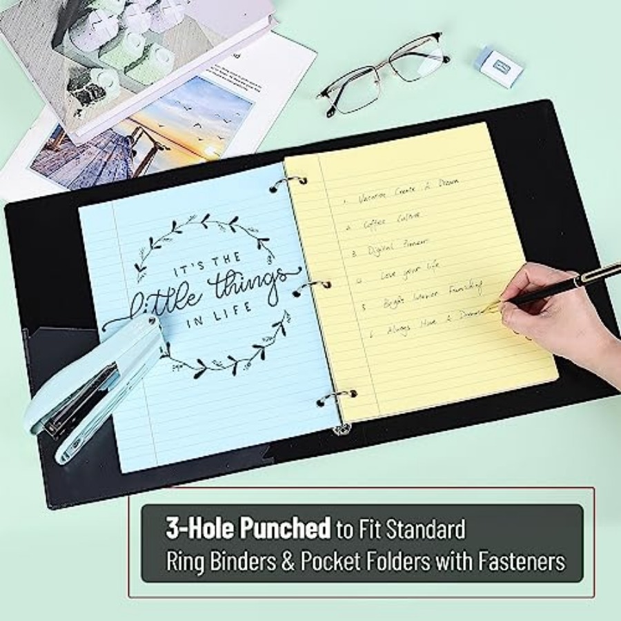 Mr. Pen- Colored Loose Leaf Pa - Paper Punch 3 Hole reseña y precio