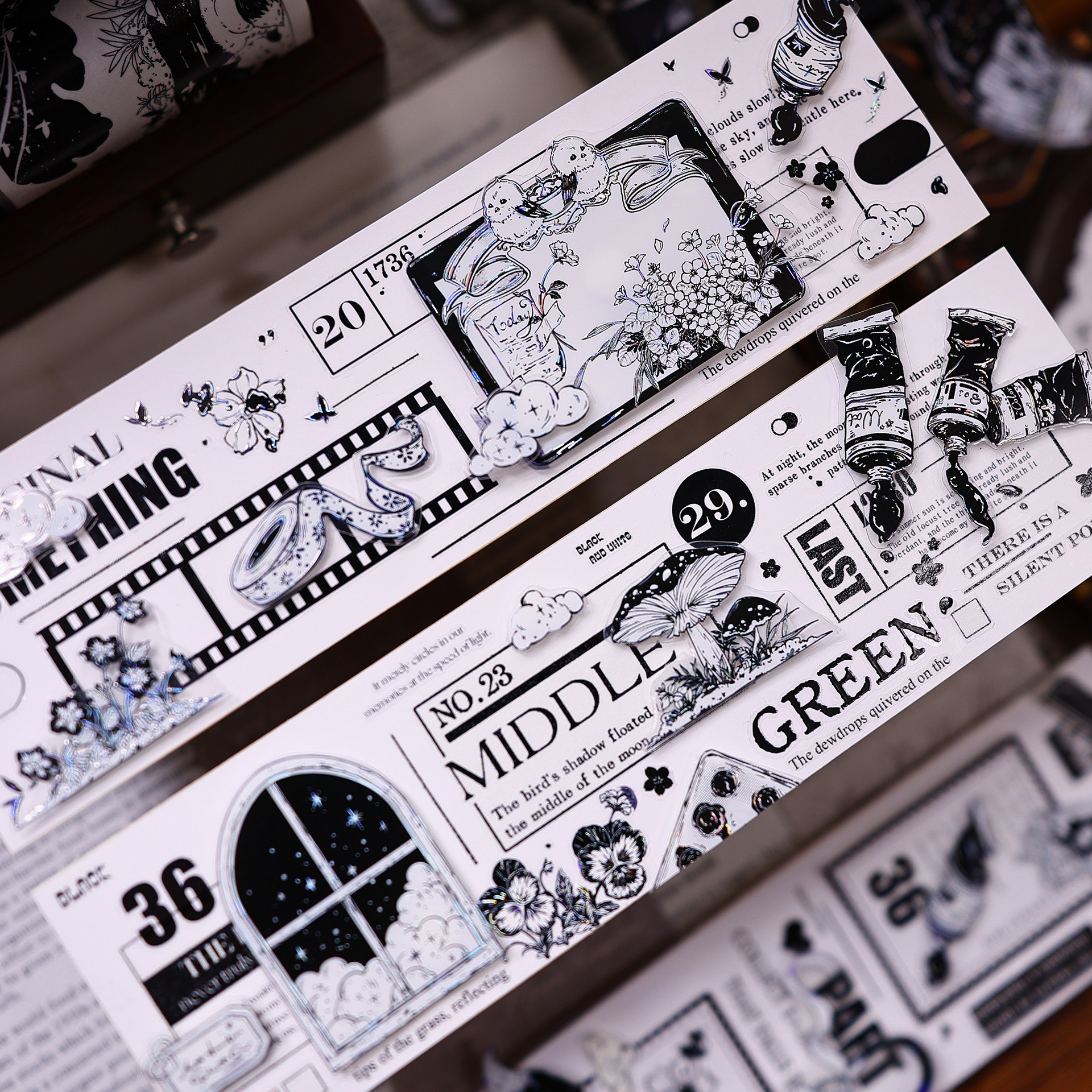 XiaoBaiJia Studio Vintage Blac - Washi Tape Set reseña y precio