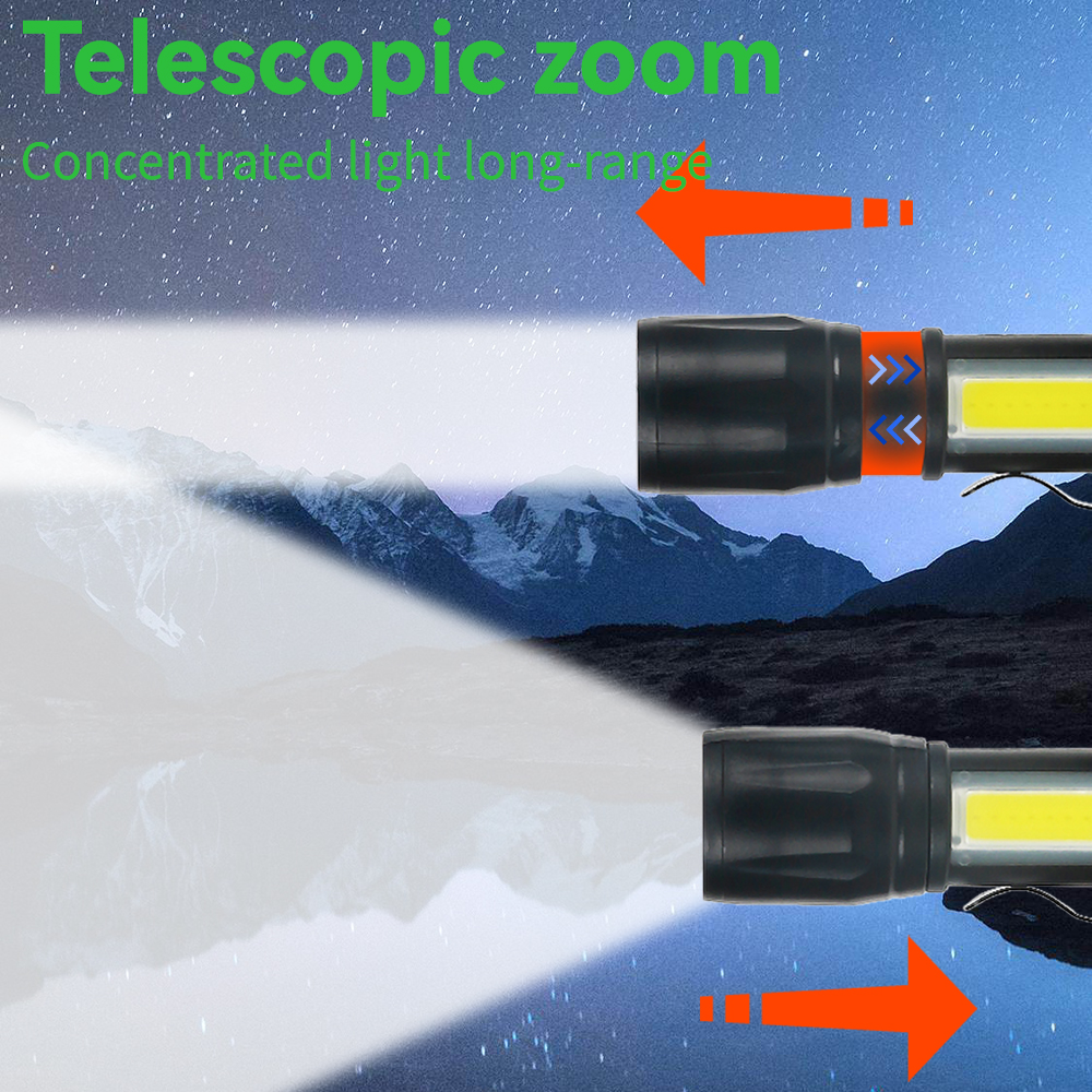 Mini LED Flashlight COB+XPE Po - Stationery Supply reseña y precio
