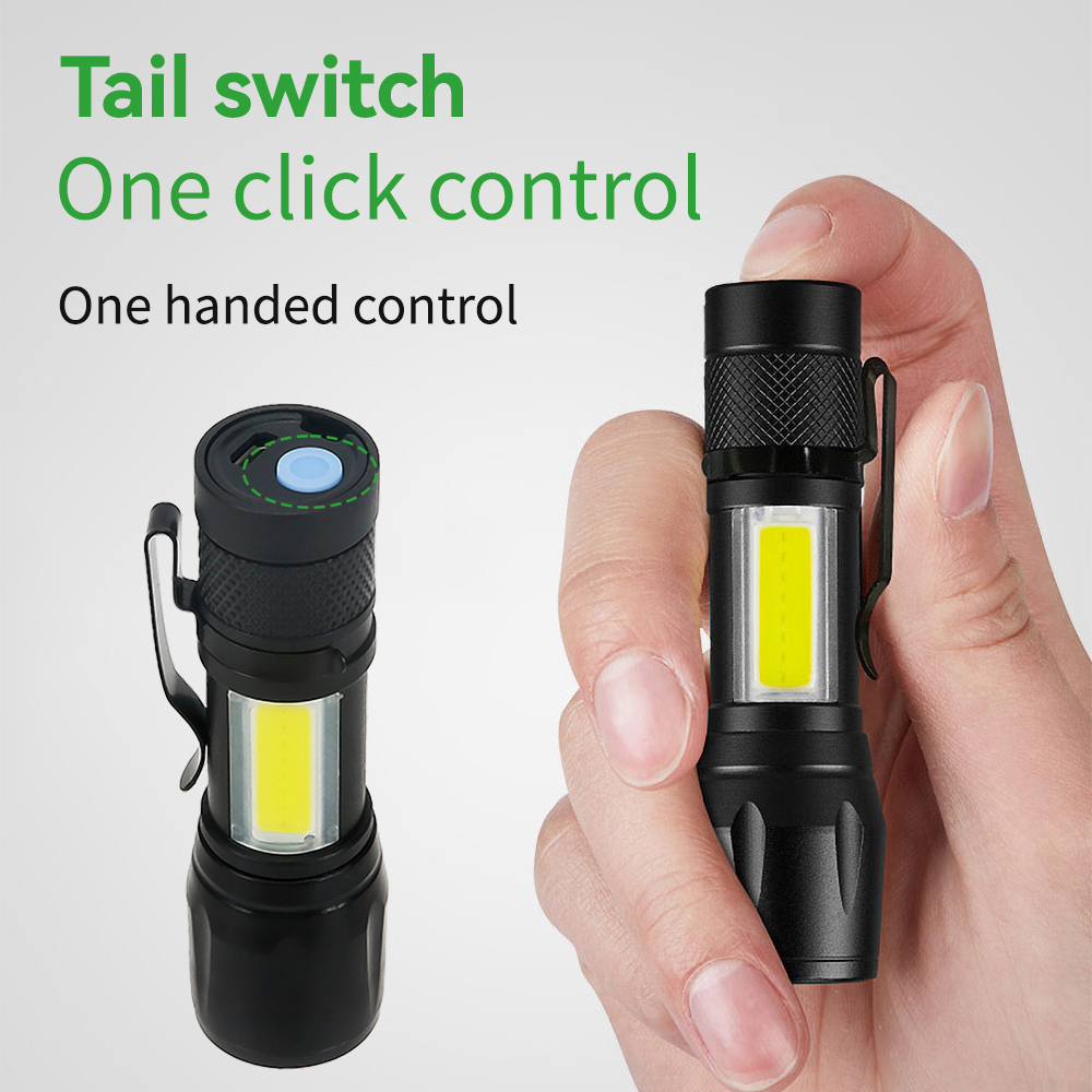 Mini LED Flashlight COB+XPE Po - Stationery Supply reseña y precio