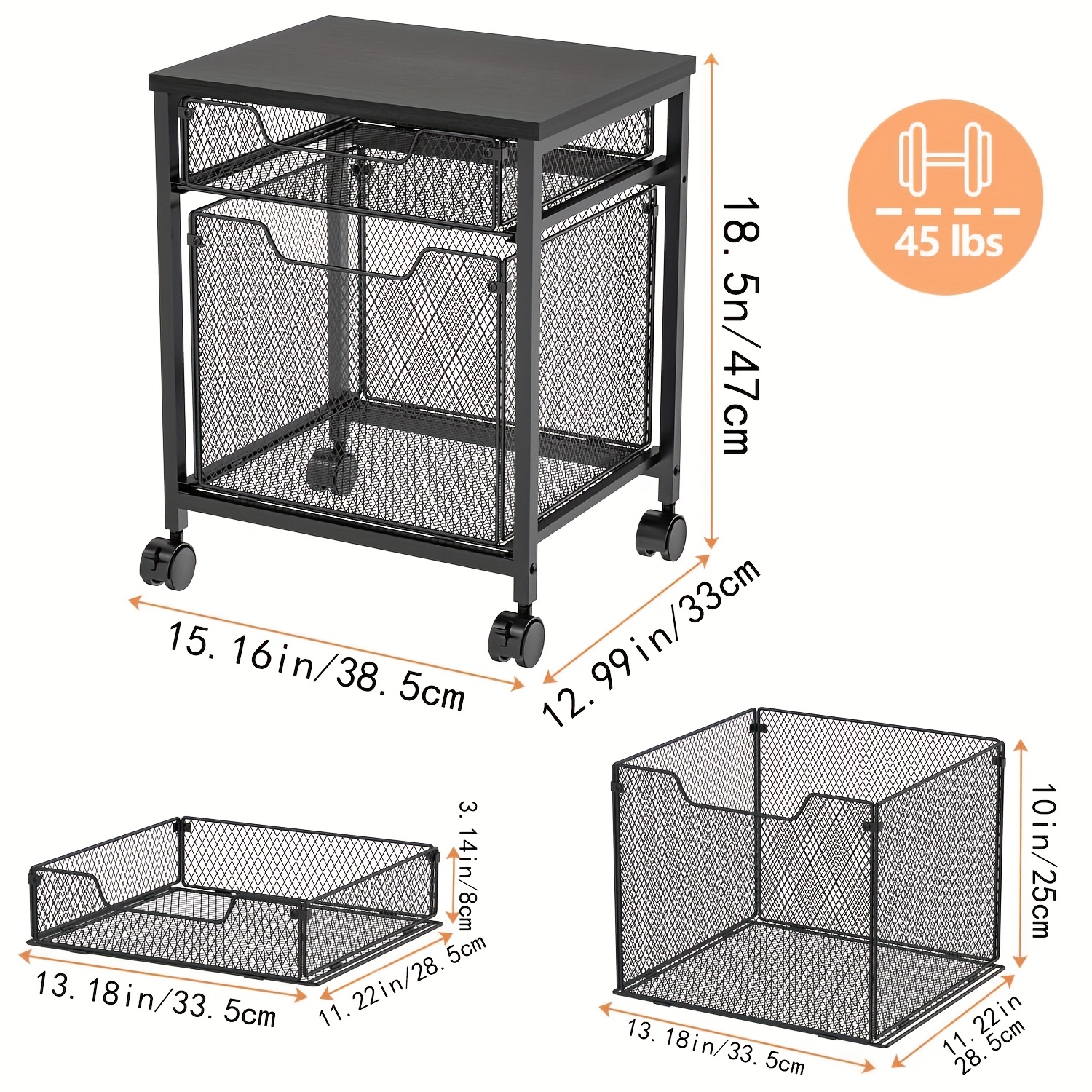 Rolling file cabinet cart, pri - File Folder Hanging reseña y precio