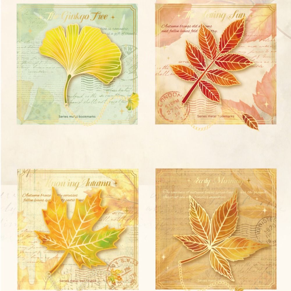 Metal Leaves Bronzing Bookmark - Stationery And Office Supply Chain reseña y precio