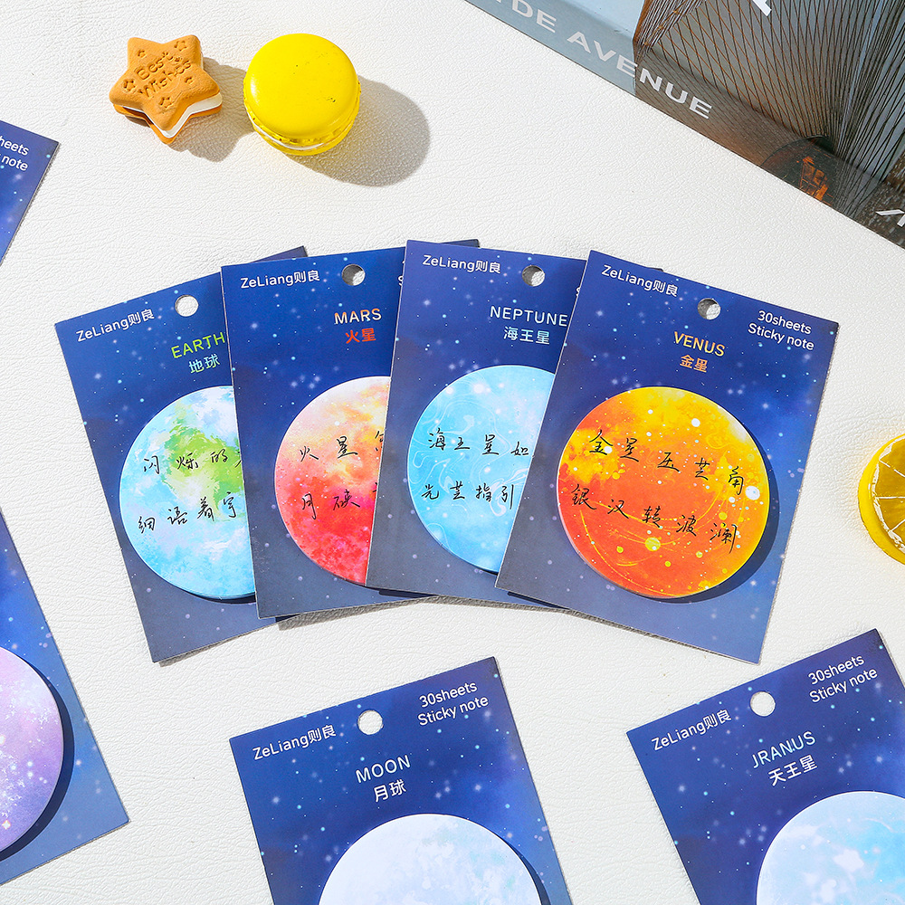 Moon Earth Sticky Notes Cute F - Sticky Note Cube reseña y precio
